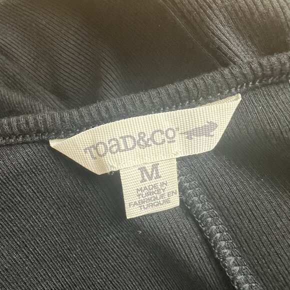 Toad & Co Dress Daisy Rib Sleeveless Tank Black Swing Lyocell Knee Size Medium - Picture 8 of 12